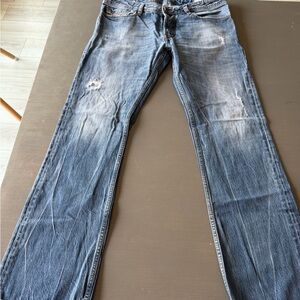 Diesel Men's Faded Blue Straight Jeans